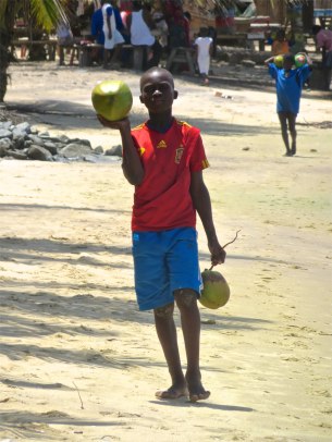 Frische Kokosnüsse - Ada Beach